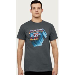 Stranger Things Men's Don't Lie Retro 80s Eleven Quote T-Shirt in Charcoal Size: 2XL Charcoal 2XL Stranger Things Men's Don't Lie Retro 80s Eleven Quote T-Shirt in Charcoal Size: 2XL Charcoal 2XL