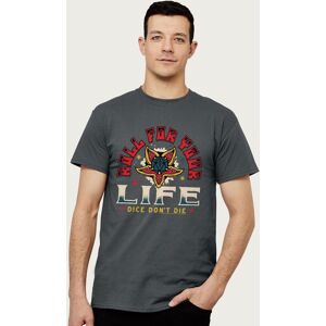 Stranger Things Men's Demogorgon Roll For Your Life T-Shirt in Charcoal Size: 2XL Charcoal 2XL Stranger Things Men's Demogorgon Roll For Your Life T-Shirt in Charcoal Size: 2XL Charcoal 2XL