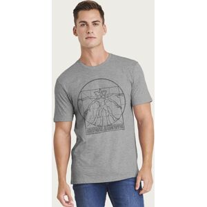 Stranger Things Men's Vitruvian Demogorgon T-Shirt in Mid Grey Size: Large Mid Grey L Stranger Things Men's Vitruvian Demogorgon T-Shirt in Mid Grey Size: Large Mid Grey L