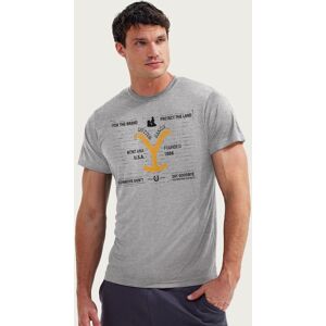 Yellowstone Men's For The Brand Protect The Land T-Shirt in Mid Grey Size: Large Mid Grey L Yellowstone Men's For The Brand Protect The Land T-Shirt in Mid Grey Size: Large Mid Grey L