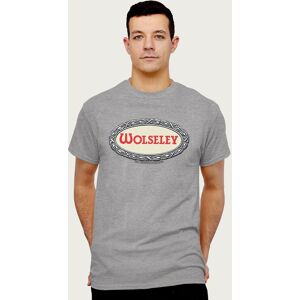 Wolseley Men's Motors Retro Badge Logo British Motor Heritage T-Shirt in Mid Grey Size: Small Mid Grey S Wolseley Men's Motors Retro Badge Logo British Motor Heritage T-Shirt in Mid Grey Size: Small Mid Grey S