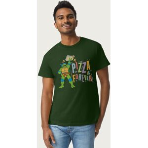 Teenage Mutant Ninja Turtles Men's Leonardo Pizza Is Forever T-Shirt in Bottle Green Size: XL Bottle Green XL Teenage Mutant Ninja Turtles Men's Leonardo Pizza Is Forever T-Shirt in Bottle Green Size: XL Bottle Green XL