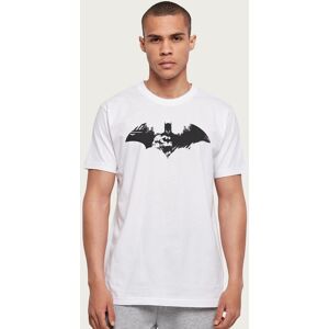 Batman Men's Bat Symbol In Gotham City T-Shirt in White Size: Large White L Batman Men's Bat Symbol In Gotham City T-Shirt in White Size: Large White L