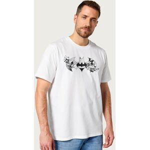 Batman Men's Bat Symbol Montage T-Shirt in White Size: XL White XL Batman Men's Bat Symbol Montage T-Shirt in White Size: XL White XL