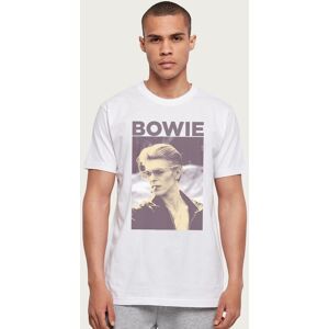 David Bowie Men's Smoking Portrait T-Shirt in White Size: Medium White M David Bowie Men's Smoking Portrait T-Shirt in White Size: Medium White M