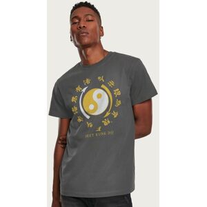 Bruce Lee Men's Yellow Jeet Kune Do Hybrid Martial Art Yin Yang T-Shirt in Charcoal Size: 2XL Charcoal 2XL Bruce Lee Men's Yellow Jeet Kune Do Hybrid Martial Art Yin Yang T-Shirt in Charcoal Size: 2XL Charcoal 2XL