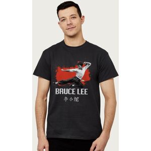 Bruce Lee Men's Martial Arts Kung Fu Kick T-Shirt in Black Size: Small Black S Bruce Lee Men's Martial Arts Kung Fu Kick T-Shirt in Black Size: Small Black S
