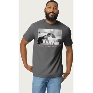 Dirty Dancing Men's Nobody Puts Baby In A Corner Love Is Strange Dance Scene T-Shirt in Charcoal Size: Medium Charcoal M Dirty Dancing Men's Nobody Puts Baby In A Corner Love Is Strange Dance Scene T-Shirt in Charcoal Size: Medium Charcoal M