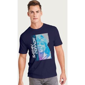 Terminator Men's Sarah Connor Retro 80's T-Shirt in Navy Size: Large Navy L Terminator Men's Sarah Connor Retro 80's T-Shirt in Navy Size: Large Navy L