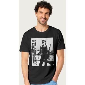 Terminator Men's Judgement Day Sarah Connor T-Shirt in Black Size: Large Black L Terminator Men's Judgement Day Sarah Connor T-Shirt in Black Size: Large Black L