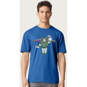 Toy Story Men's Buzz Lightyear Flight Pose Disney T-Shirt in Royal Size: Small Royal S Toy Story Men's Buzz Lightyear Flight Pose Disney T-Shirt in Royal Size: Small Royal S