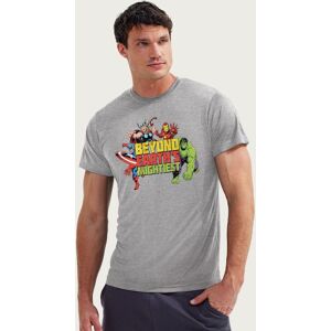 Marvel Men's Avengers Attack Beyond Earths Mightiest T-Shirt in Mid Grey Size: XL Mid Grey XL Marvel Men's Avengers Attack Beyond Earths Mightiest T-Shirt in Mid Grey Size: XL Mid Grey XL