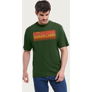 Marvel Men's Retro Distressed The Avengers Mightiest Heroes T-Shirt in Bottle Green Size: Medium Bottle Green M Marvel Men's Retro Distressed The Avengers Mightiest Heroes T-Shirt in Bottle Green Size: Medium Bottle Green M