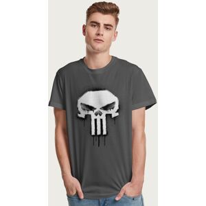 The Punisher Men's Classic Paint Drip Skull Logo Marvel T-Shirt in Charcoal Size: Medium Charcoal M The Punisher Men's Classic Paint Drip Skull Logo Marvel T-Shirt in Charcoal Size: Medium Charcoal M