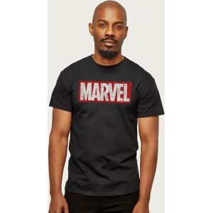 Marvel Men's Classic Comic Book Logo T-Shirt in Black Size: Small Black S Marvel Men's Classic Comic Book Logo T-Shirt in Black Size: Small Black S