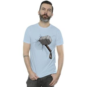 Marvel Men's Thor Hammer Crack T-Shirt in Baby Blue Size: 2XL Baby Blue 2XL Marvel Men's Thor Hammer Crack T-Shirt in Baby Blue Size: 2XL Baby Blue 2XL