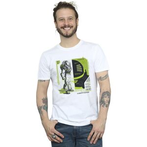 Disney Men's Lightyear Buzz Tech Panel T-Shirt in White Size: Medium White M Disney Men's Lightyear Buzz Tech Panel T-Shirt in White Size: Medium White M