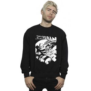 DC Comics Men's Batman & Boy Wonder Sweatshirt in Black Size: 5XL Black 5XL DC Comics Men's Batman & Boy Wonder Sweatshirt in Black Size: 5XL Black 5XL