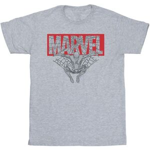 Marvel Men's Spider Man Logo Red T-Shirt in Grey Size: Medium Grey M Marvel Men's Spider Man Logo Red T-Shirt in Grey Size: Medium Grey M