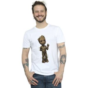 Marvel Men's I Am Groot Wave Pose T-Shirt in White Size: Medium White M Marvel Men's I Am Groot Wave Pose T-Shirt in White Size: Medium White M