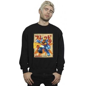 Disney Men's Big Hero 6 Baymax Fred Newspaper Sweatshirt in Black Size: 5XL Black 5XL Disney Men's Big Hero 6 Baymax Fred Newspaper Sweatshirt in Black Size: 5XL Black 5XL