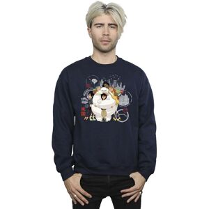 Disney Men's Big Hero 6 Baymax Group Hug Sweatshirt in Navy Size: Small Navy S Disney Men's Big Hero 6 Baymax Group Hug Sweatshirt in Navy Size: Small Navy S