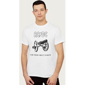 AC/DC Men's For Those About To Rock T-Shirt in White Size: XL White XL AC/DC Men's For Those About To Rock T-Shirt in White Size: XL White XL