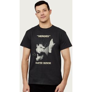 David Bowie Men's Heroes Album Cover T-Shirt in Black Size: Large Black L David Bowie Men's Heroes Album Cover T-Shirt in Black Size: Large Black L
