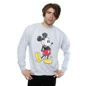 Disney Men's Mickey Mouse Classic Kick Sweatshirt in Grey Size: XL Grey XL Disney Men's Mickey Mouse Classic Kick Sweatshirt in Grey Size: XL Grey XL