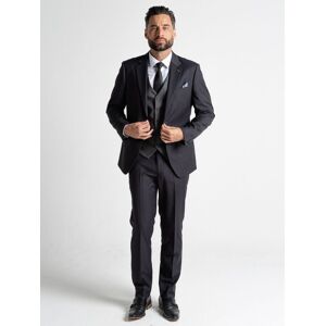 V2 Classic Men's Charlie - Black Blazer With Grey Waistcoat Size: 40R Black 40R V2 Classic Men's Charlie - Black Blazer With Grey Waistcoat Size: 40R Black 40R