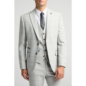 Antique Rogue Men's Slim Fit Check Tweed Jacket in Beige Size: 50R Beige 50R Antique Rogue Men's Slim Fit Check Tweed Jacket in Beige Size: 50R Beige 50R