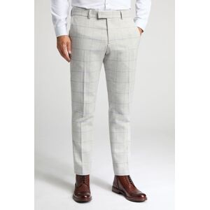 Antique Rogue Men's Slim Fit Check Tweed Trousers in Beige Size: 36R Beige 36R Antique Rogue Men's Slim Fit Check Tweed Trousers in Beige Size: 36R Beige 36R