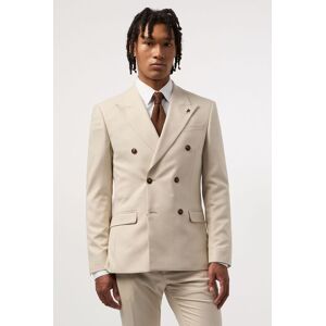 Antique Rogue Men's Blake Ecru Slim Fit Double Breasted Jacket in Beige Size: 36R Beige 36R Antique Rogue Men's Blake Ecru Slim Fit Double Breasted Jacket in Beige Size: 36R Beige 36R