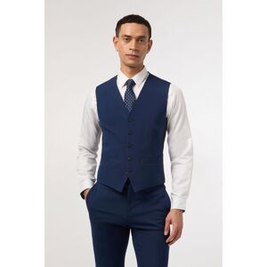 Antique Rogue Men's Montrose Bright Blue Slim Fit Waistcoat Size: 34R Bright Blue 34R Antique Rogue Men's Montrose Bright Blue Slim Fit Waistcoat Size: 34R Bright Blue 34R