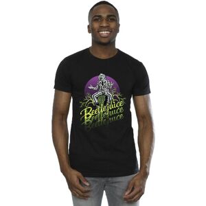 Beetlejuice Men's Purple Circle T-Shirt in Black Size: 4XL Black 4XL Beetlejuice Men's Purple Circle T-Shirt in Black Size: 4XL Black 4XL