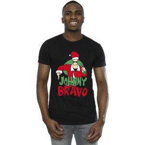 Johnny Bravo Men's Johnny Christmas T-Shirt in Black Size: 5XL Black 5XL Johnny Bravo Men's Johnny Christmas T-Shirt in Black Size: 5XL Black 5XL