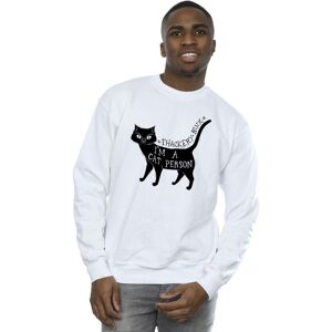 Disney Men's Hocus Pocus A Cat Person Sweatshirt in White Size: Small White S Disney Men's Hocus Pocus A Cat Person Sweatshirt in White Size: Small White S