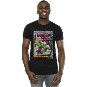 Marvel Men's Spider-Man VS Hulk Cover T-Shirt in Black Size: 5XL Black 5XL Marvel Men's Spider-Man VS Hulk Cover T-Shirt in Black Size: 5XL Black 5XL