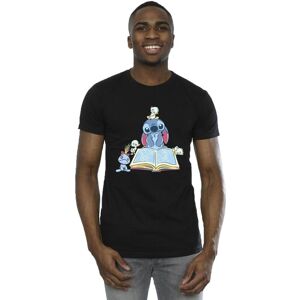 Disney Men's Lilo & Stitch Reading A Book T-Shirt in Black Size: 5XL Black 5XL Disney Men's Lilo & Stitch Reading A Book T-Shirt in Black Size: 5XL Black 5XL