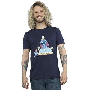 Disney Men's Lilo & Stitch Reading A Book T-Shirt in Navy Size: 2XL Navy 2XL Disney Men's Lilo & Stitch Reading A Book T-Shirt in Navy Size: 2XL Navy 2XL