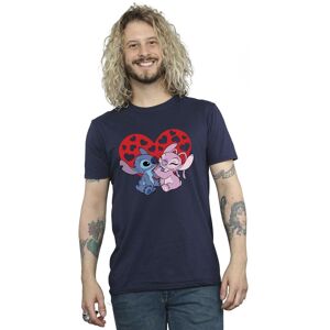 Disney Men's Lilo & Stitch Hearts T-Shirt in Navy Size: Large Navy L Disney Men's Lilo & Stitch Hearts T-Shirt in Navy Size: Large Navy L