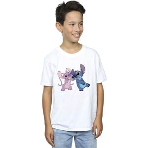 Disney Boy's Lilo & Stitch Kisses T-Shirt in White Size: 9 Years White 9 Years Disney Boy's Lilo & Stitch Kisses T-Shirt in White Size: 9 Years White 9 Years