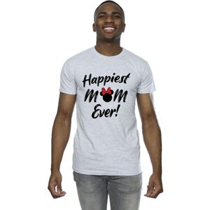 Disney Men's Minnie Mouse Happiest Mom Ever T-Shirt in Grey Size: XL Grey XL Disney Men's Minnie Mouse Happiest Mom Ever T-Shirt in Grey Size: XL Grey XL