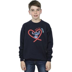 Disney Boy's Lilo & Stitch Love You Mum Sweatshirt in Navy Size: 7-8 Years Navy 7-8 Years Disney Boy's Lilo & Stitch Love You Mum Sweatshirt in Navy Size: 7-8 Years Navy 7-8 Years