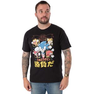 Sonic the Hedgehog Men's Adult Short Sleeved T-Shirt (Mens Black) in Black Size: Small Black S Sonic the Hedgehog Men's Adult Short Sleeved T-Shirt (Mens Black) in Black Size: Small Black S