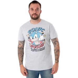 Sonic the Hedgehog Men's Adult Short Sleeved T-Shirt (Mens Grey Marl) Size: 2XL Grey 2XL Sonic the Hedgehog Men's Adult Short Sleeved T-Shirt (Mens Grey Marl) Size: 2XL Grey 2XL