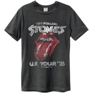 Amplified Men's US Tour 78 The Rolling Stones T-Shirt in Charcoal Size: Large Charcoal L Amplified Men's US Tour 78 The Rolling Stones T-Shirt in Charcoal Size: Large Charcoal L