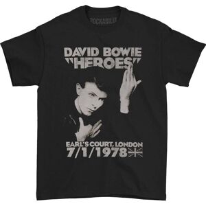 David Bowie Men's Heroes Earls Court T-Shirt in Black Size: 2XL Black 2XL David Bowie Men's Heroes Earls Court T-Shirt in Black Size: 2XL Black 2XL