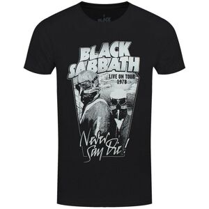 Black Sabbath Men's Never Say Die T-Shirt in Black Size: XL Black XL Black Sabbath Men's Never Say Die T-Shirt in Black Size: XL Black XL