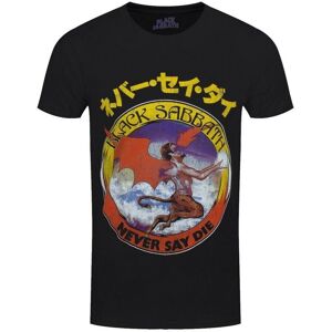 Black Sabbath Men's Never Say Die Logo T-Shirt in Black Size: Large Black L Black Sabbath Men's Never Say Die Logo T-Shirt in Black Size: Large Black L